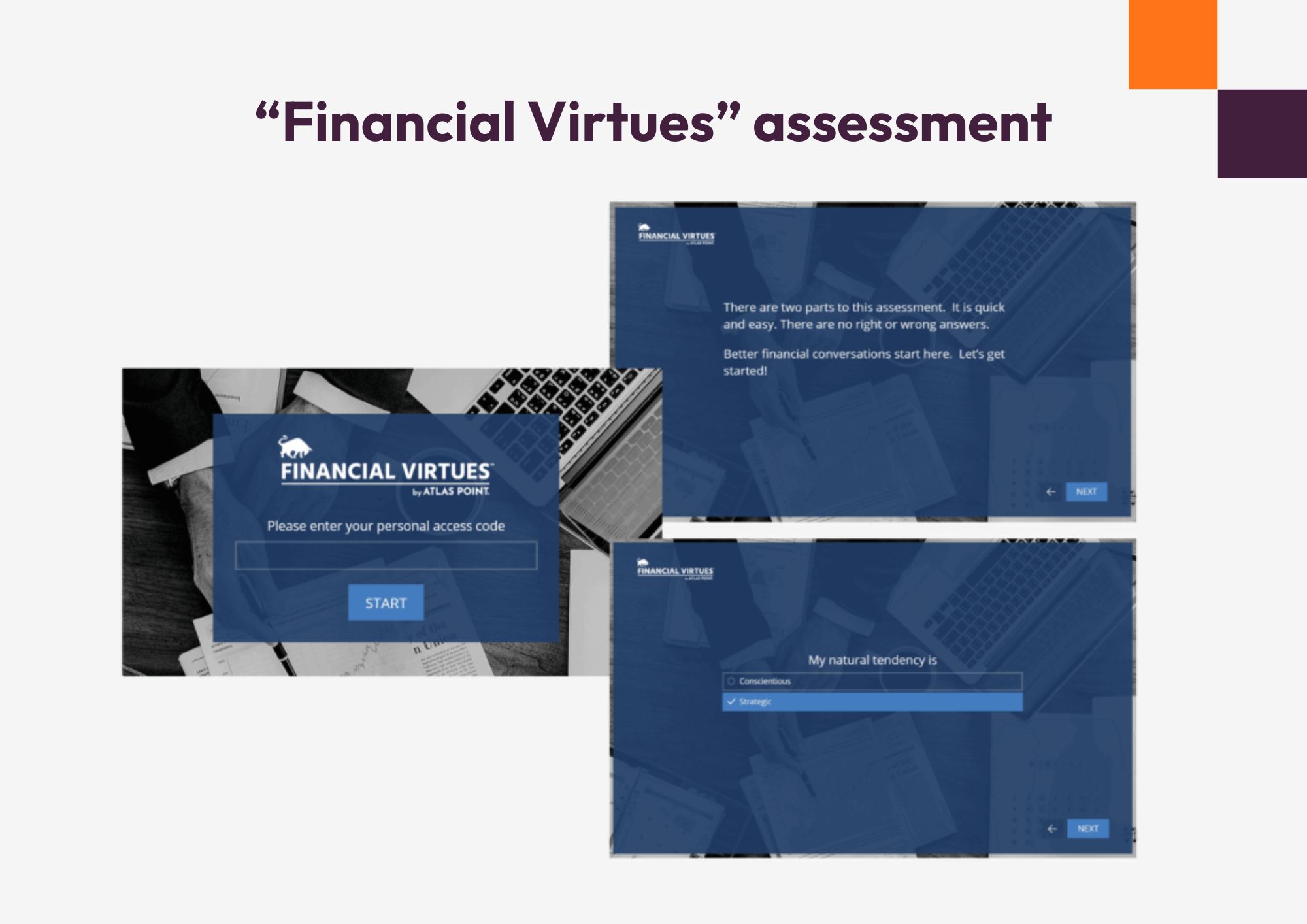 Financial virtues assessment example