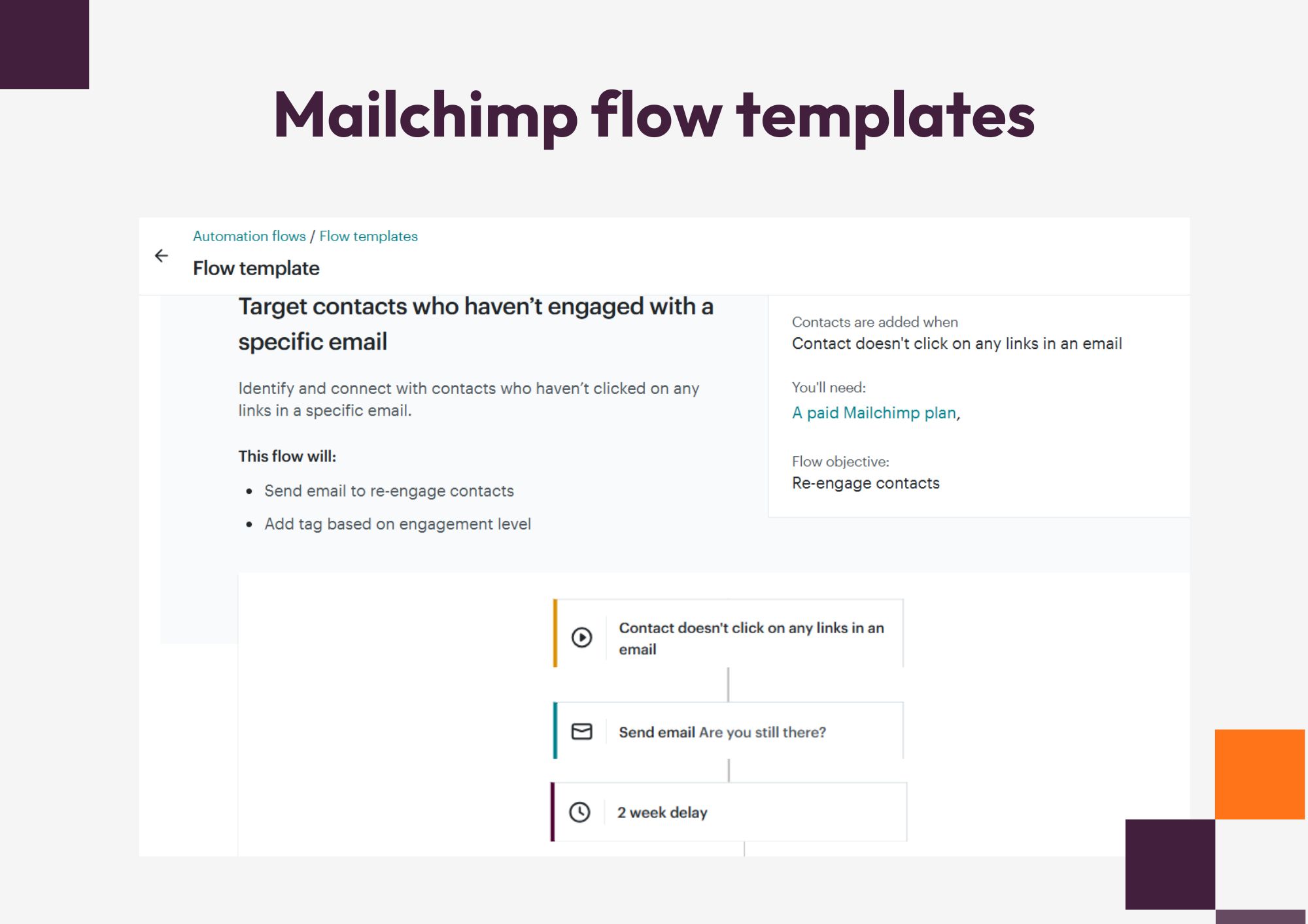 Mailchimp flow templates