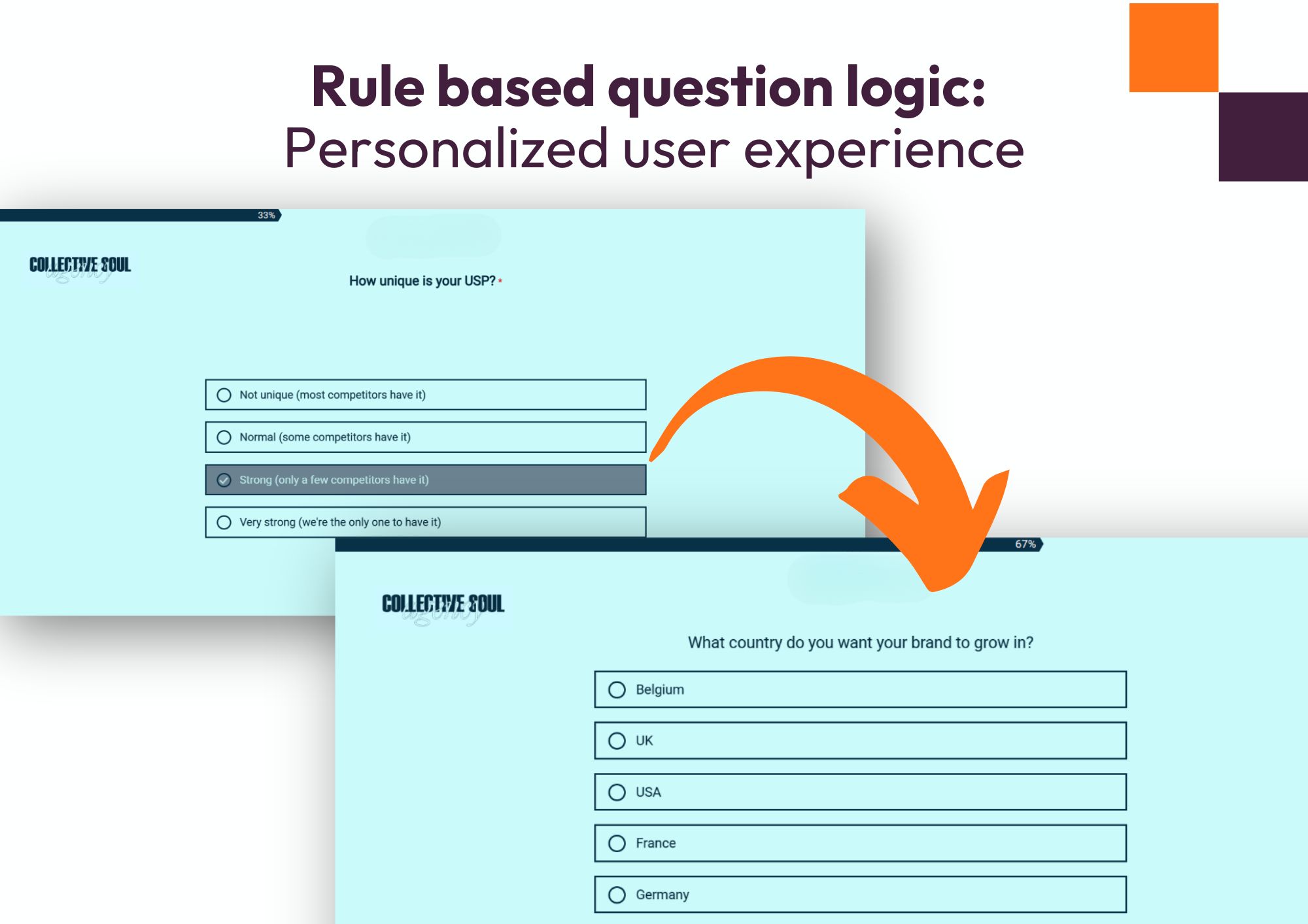 Rule based question logic UX