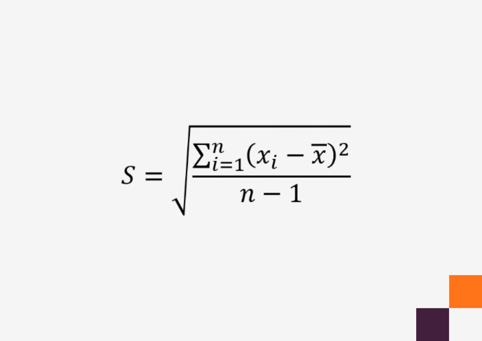 Sample standard deviation