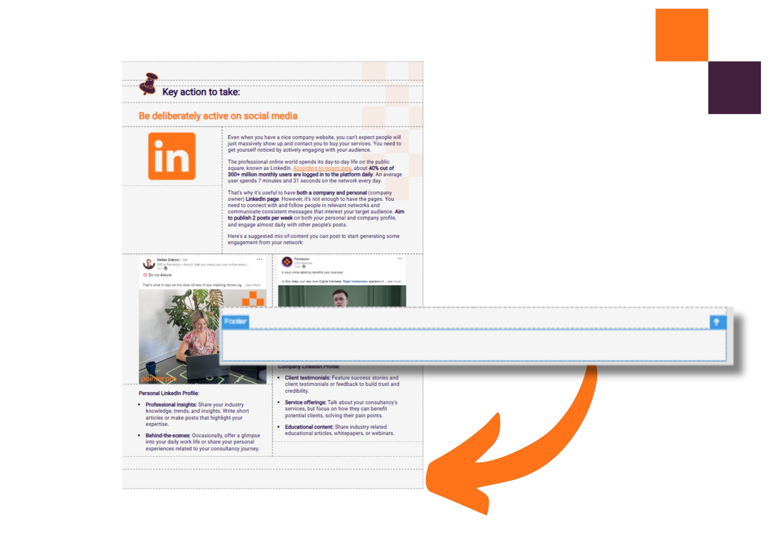 Using a footer for whitespace
